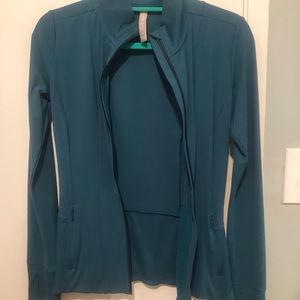 Athleta Teal Zip Up Jacket